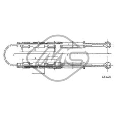 Cable de accionamiento, freno de estacionamiento