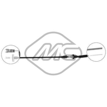 Cable de accionamiento, accionamiento del embrague - Metalcaucho 80021