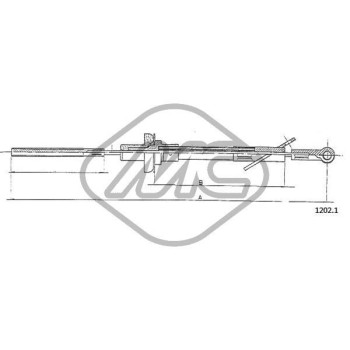 Cable de accionamiento, accionamiento del embrague - Metalcaucho 81054