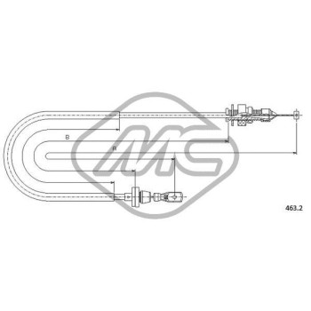 Cable del acelerador - Metalcaucho 81528