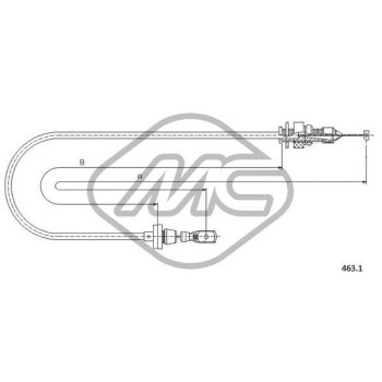 Cable del acelerador - Metalcaucho 81532