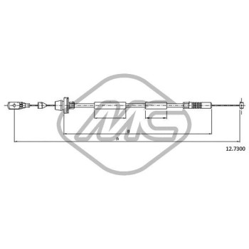 Cable del acelerador - Metalcaucho 81546