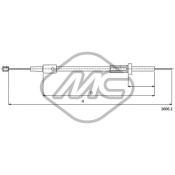 Cable del capó del motor - Metalcaucho 81597