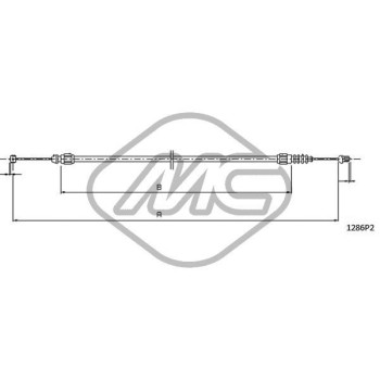 Cable del capó del motor - Metalcaucho 81610