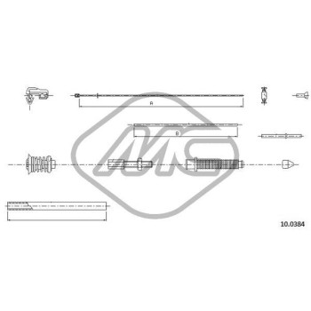 Cable del acelerador - Metalcaucho 83141