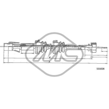 Árbol flexible del velocímetro - Metalcaucho 83684