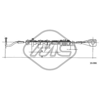Cable del acelerador - Metalcaucho 83791
