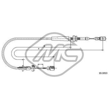 Cable del acelerador - Metalcaucho 83834