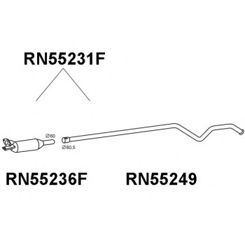 Filtro hollín/partículas, sistema escape - VENEPORTE RN55231F