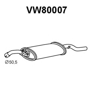 Silenciador posterior - VENEPORTE VW80007