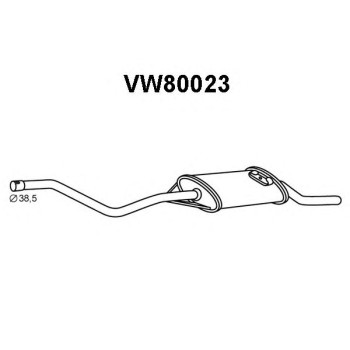 Silenciador posterior - VENEPORTE VW80023