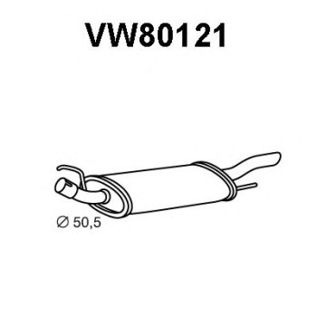 Silenciador posterior - VENEPORTE VW80121