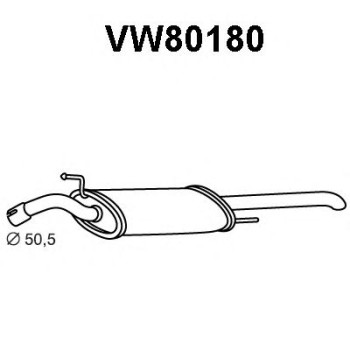 Silenciador posterior - VENEPORTE VW80180