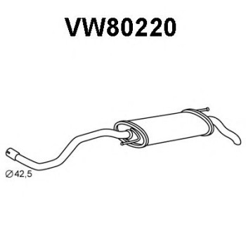 Silenciador posterior - VENEPORTE VW80220