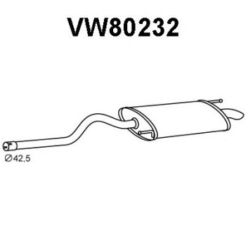 Silenciador posterior - VENEPORTE VW80232