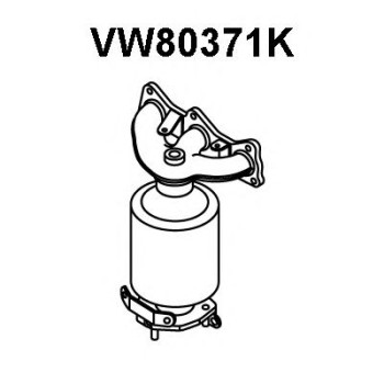 Catalizador codo admisión - VENEPORTE VW80371K