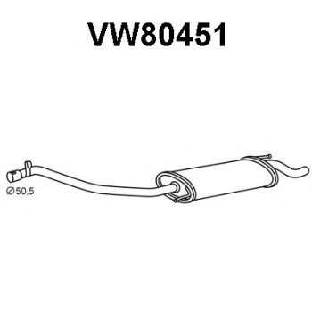 Silenciador posterior - VENEPORTE VW80451
