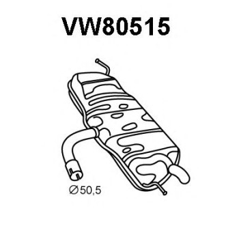 Silenciador posterior - VENEPORTE VW80515