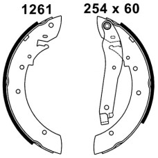 Juego de zapatas de frenos - ANDEL-A1261 Juego de zapatas de frenos - ANDEL-A1261