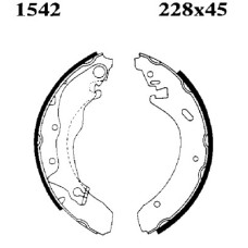 Juego de zapatas de frenos - ANDEL-A1542 Juego de zapatas de frenos - ANDEL-A1542