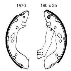 Juego de zapatas de frenos - ANDEL-A1570