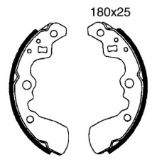 Juego de zapatas de frenos - ANDEL-A1599 Juego de zapatas de frenos - ANDEL-A1599