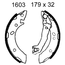 Juego de zapatas de frenos - ANDEL-A1603