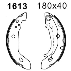 Juego de zapatas de frenos - ANDEL-A1613 Juego de zapatas de frenos - ANDEL-A1613