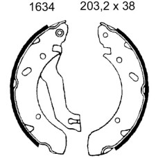 Juego de zapatas de frenos - ANDEL-A1634 Juego de zapatas de frenos - ANDEL-A1634