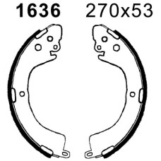 Juego de zapatas de frenos - ANDEL-A1636 Juego de zapatas de frenos - ANDEL-A1636