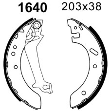 Juego de zapatas de frenos - ANDEL-A1640 Juego de zapatas de frenos - ANDEL-A1640