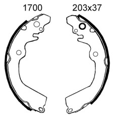 Juego de zapatas de frenos - ANDEL-A1700