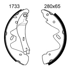 Juego de zapatas de frenos - ANDEL-A1733 Juego de zapatas de frenos - ANDEL-A1733