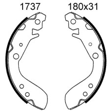 Juego de zapatas de frenos - ANDEL-A1737 Juego de zapatas de frenos - ANDEL-A1737