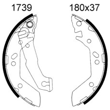 Juego de zapatas de frenos - ANDEL-A1739