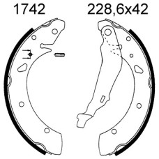 Juego de zapatas de frenos - ANDEL-A1742 Juego de zapatas de frenos - ANDEL-A1742