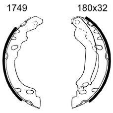 Juego de zapatas de frenos - ANDEL-A1749