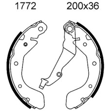 Juego de zapatas de frenos - ANDEL-A1772