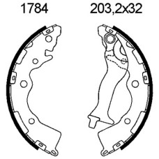 Juego de zapatas de frenos - ANDEL-A1784