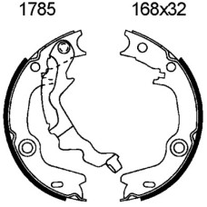 Juego de zapatas de frenos, freno de estacionamiento - ANDEL-A1785
