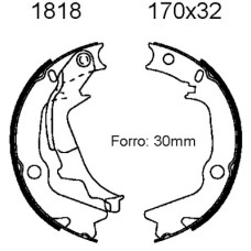 Juego de zapatas de frenos, freno de estacionamiento - ANDEL-A1818