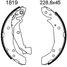 Juego de zapatas de frenos - ANDEL-A1819