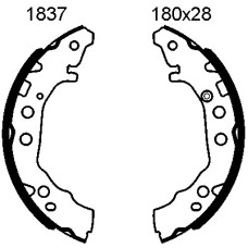 Juego de zapatas de frenos - ANDEL-A1837 Juego de zapatas de frenos - ANDEL-A1837