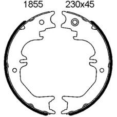 Juego de zapatas de frenos, freno de estacionamiento - ANDEL-A1855 Juego de zapatas de frenos, freno de estacionamiento - ANDEL-A1855