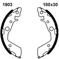 Juego de zapatas de frenos - ANDEL-A1903 Juego de zapatas de frenos - ANDEL-A1903