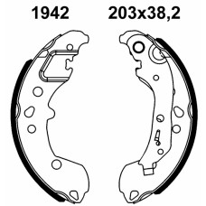 Juego de zapatas de frenos - ANDEL-A1942 Juego de zapatas de frenos - ANDEL-A1942