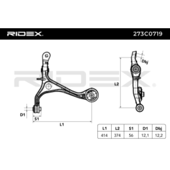 Barra oscilante, suspensión de ruedas - RIDEX 273C0719