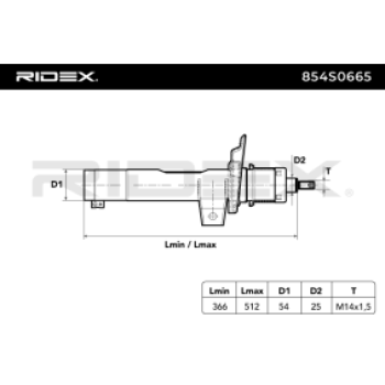 Amortiguador - RIDEX 854S0665