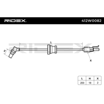 Sensor, revoluciones de la rueda - RIDEX 412W0082