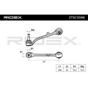 Barra oscilante, suspensión de ruedas - RIDEX 273C0596